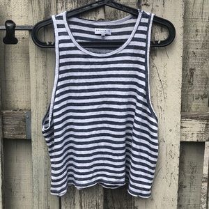 Community striped linen crop top XXS, M
